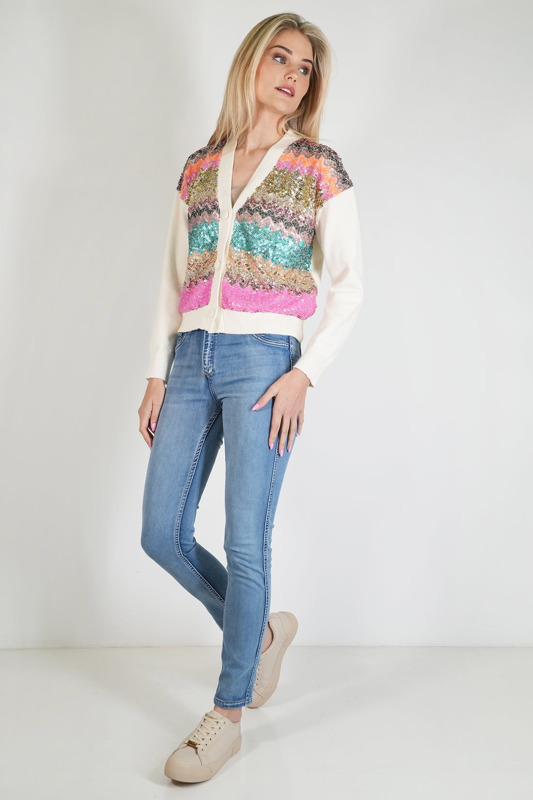 Cardigan en sequin