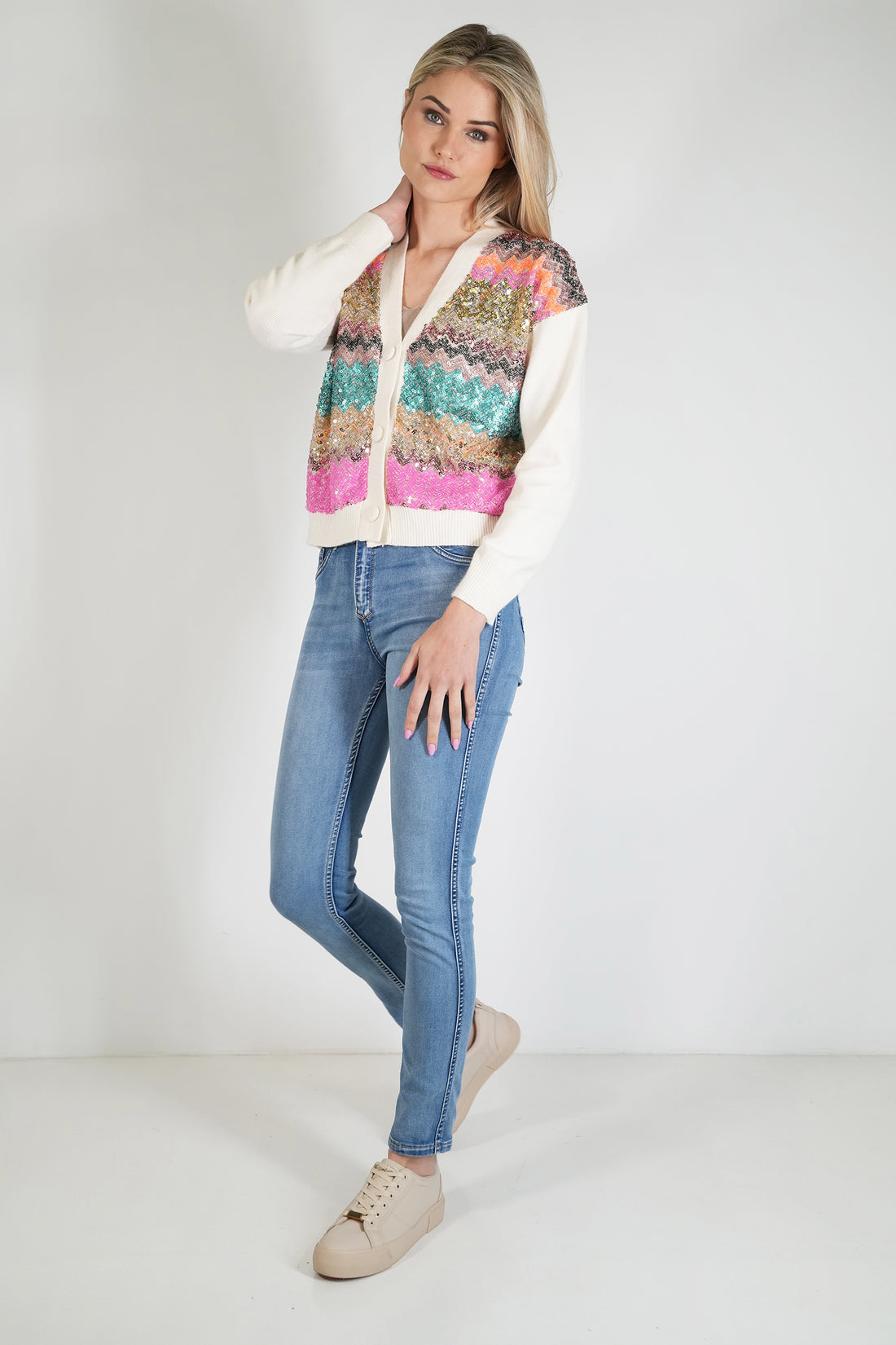 Cardigan en sequin